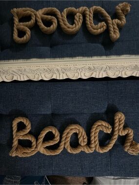 Beach jute rope wall decor